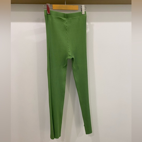 Green Kotn Ribbed Lounge Pants Size S - Picture 2 of 3